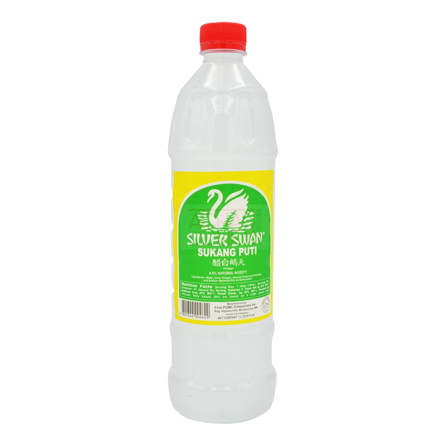 SUKANG PUTI VINEGAR 12 x 1L SILVER SWAN
