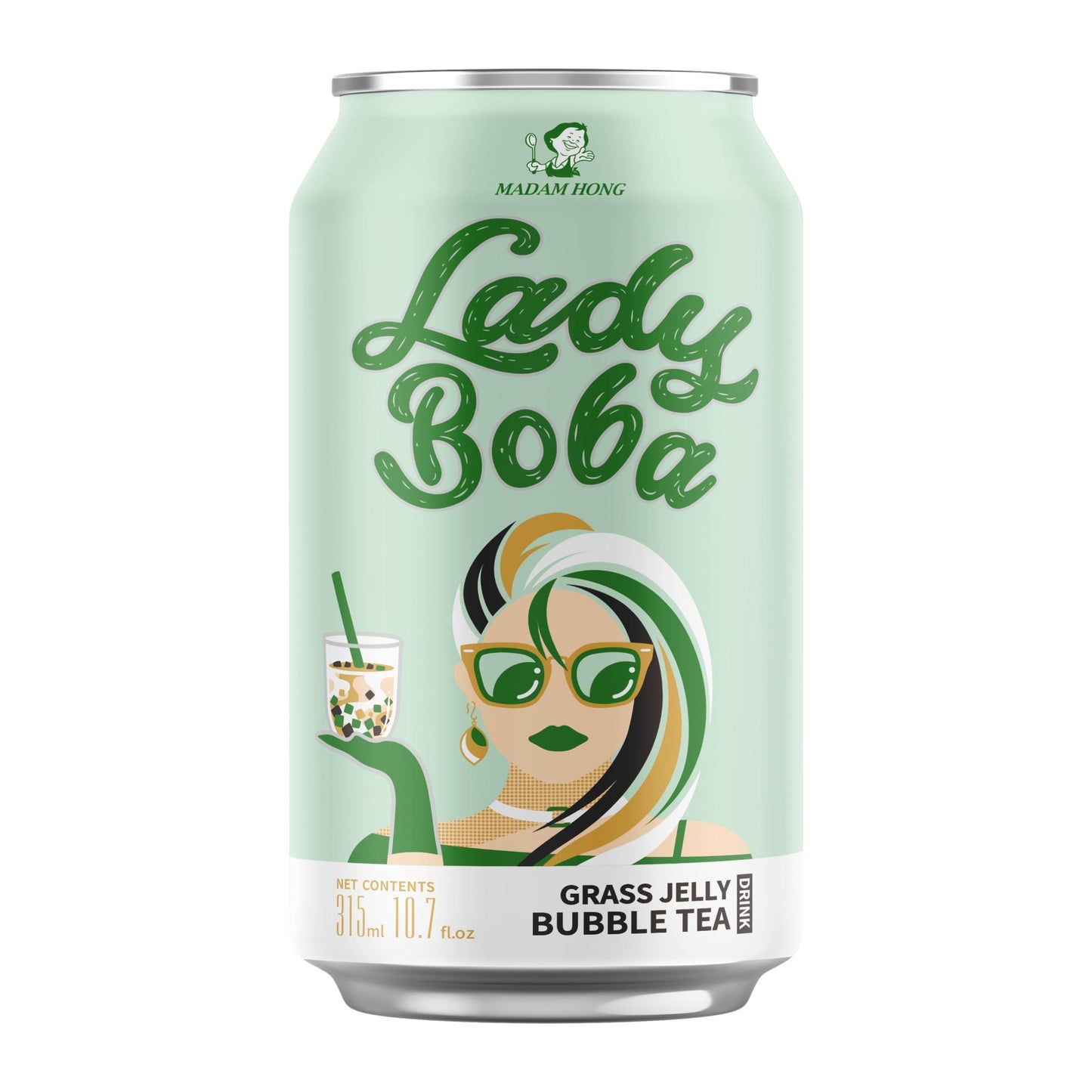 LADY BOBA GRASS JELLY BUBBLE TEA DRINK 24 x 315ml HONG DA MA