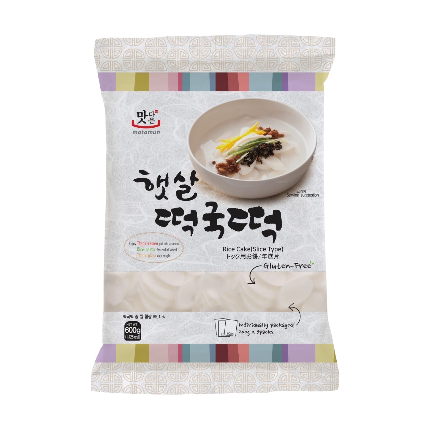 TOPOKKI KOREAN RICE CAKE SLICED (3PCS X 200G) 12 x 600g YOUNG POONG