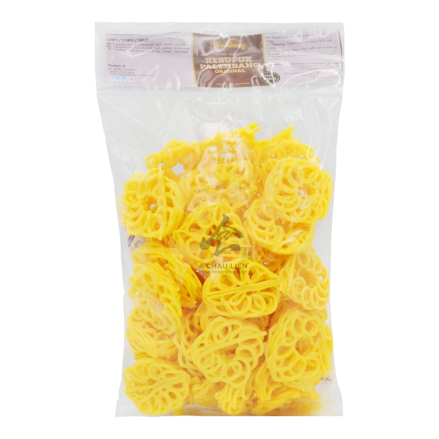 KERUPUK PALEMBANG ROUND WOVEN CRACKERS ORIGINAL 20 x 250g WAROENG