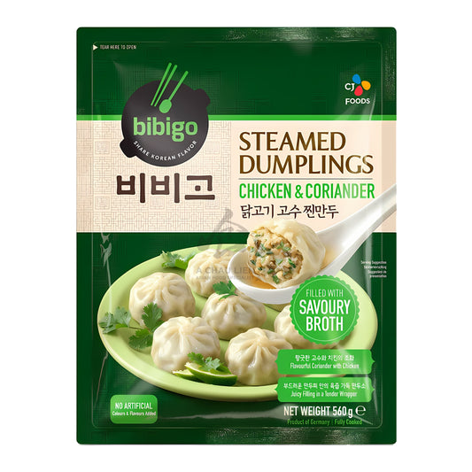 BIBIGO STEAMED DUMPLINGS CHICKEN & CORIANDER 15 x 560g CJ