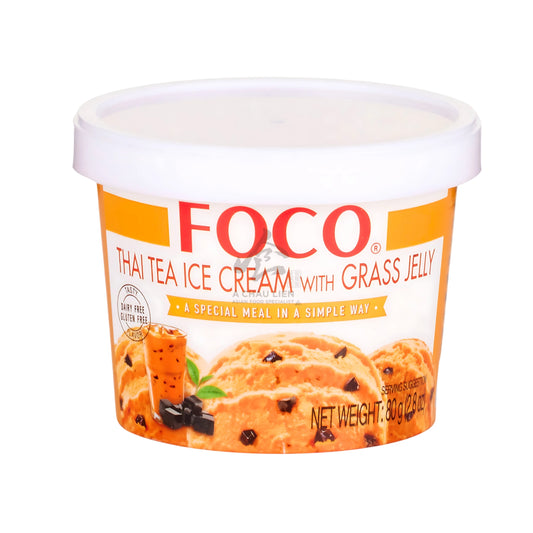 FROZEN THAI TEA GRASS JELLY ICE CREAM (2PCS X 80G) 30 x 160g FOCO