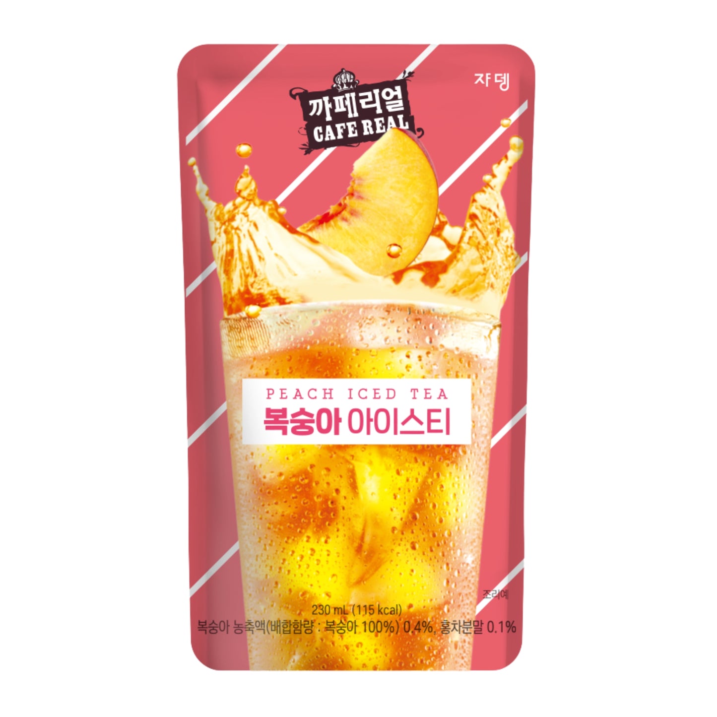 CAFÉ REAL PEACH ICED TEA POUCH (10PCS X 230ML) 5 x 2.3L JARDIN