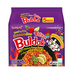 BULDAK HOT CHICKEN FLAVOR RAMEN HABANERO LIME (5PCS X 135G) 8 x 675g SAMYANG