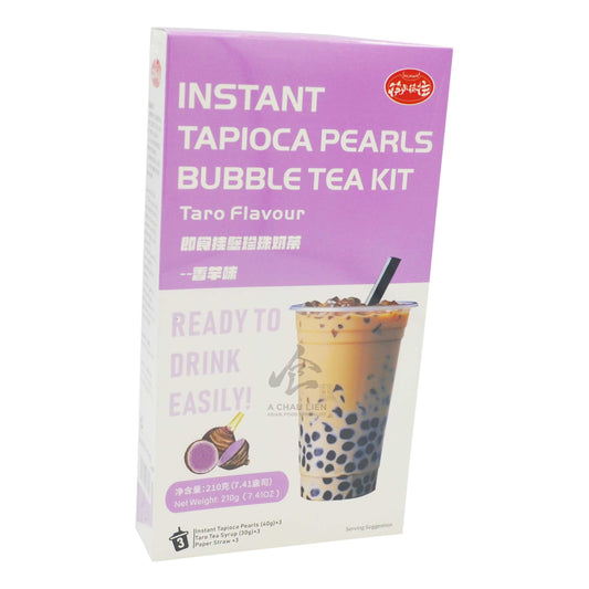 INSTANT BUBBLE TEA KIT TARO FLAVOUR (3PCS x 70G) 24 x 210g KLKW