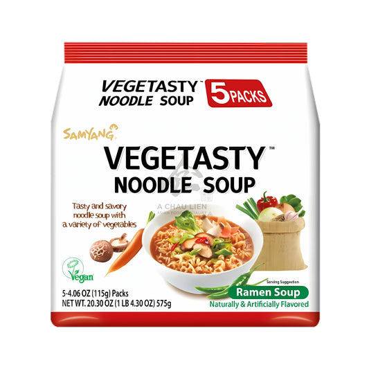 VEGETASTY NOODLE SOUP (5PCS X 115G) 8 x 575g SAMYANG