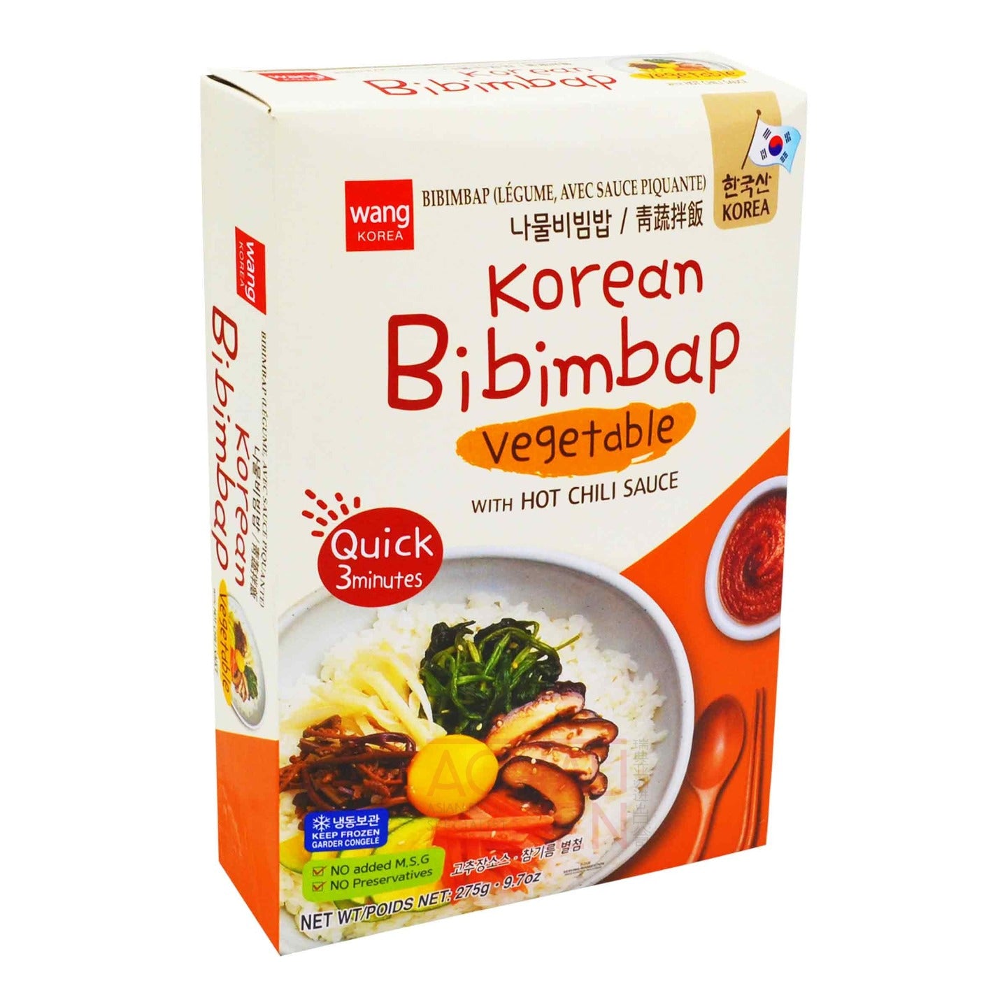 KOREAN BIBIMBAP VEGETABLE WITH HOT CHILI SAUCE 12 x 275g WANG