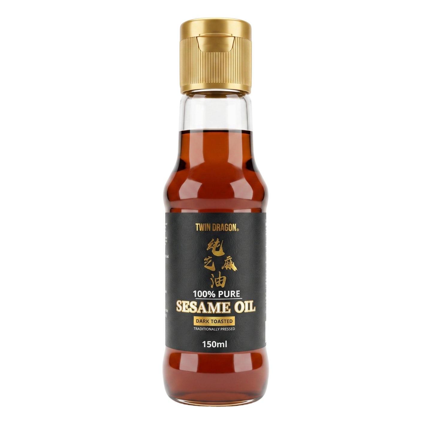 DARK TOASTED 100% PURE SESAME OIL 6 x 150ml TWIN DRAGON
