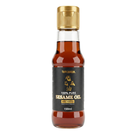 DARK TOASTED 100% PURE SESAME OIL 6 x 150ml TWIN DRAGON