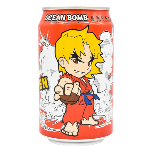 STREET FIGHTER WHITE GRAPE SPARKLING TEA 24 x 330ml OCEAN BOMB