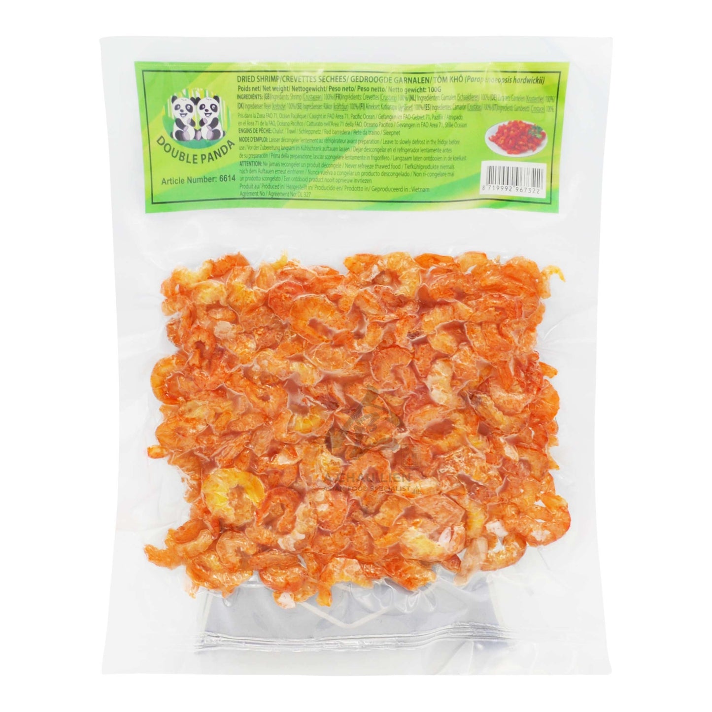 FROZEN DRIED SHRIMP 50 x 100g DOUBLE PANDA