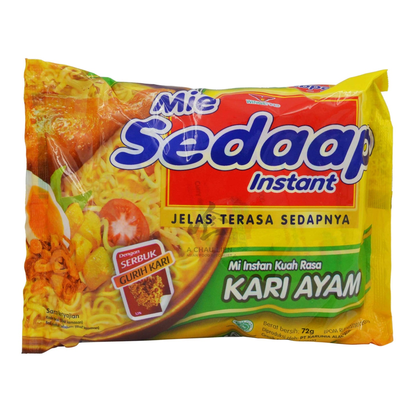 INSTANT NOODLES MIE SEDAAP MIE KUAH RASA KARI AYAM 40 x 72g WINGS FOOD