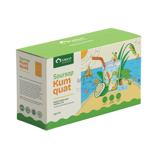 FREEZE-DRIED SOURSOP KUMQUAT TROPICAL TEA 24 x 119g CIELVI