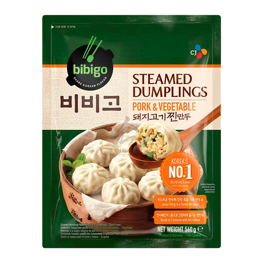 BIBIGO STEAMED DUMPLINGS PORK & VEGETABLE 15 x 560g CJ