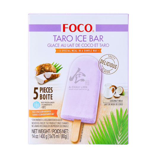 FROZEN TARO ICE BAR (5PCS X 80G) 6 x 400g FOCO