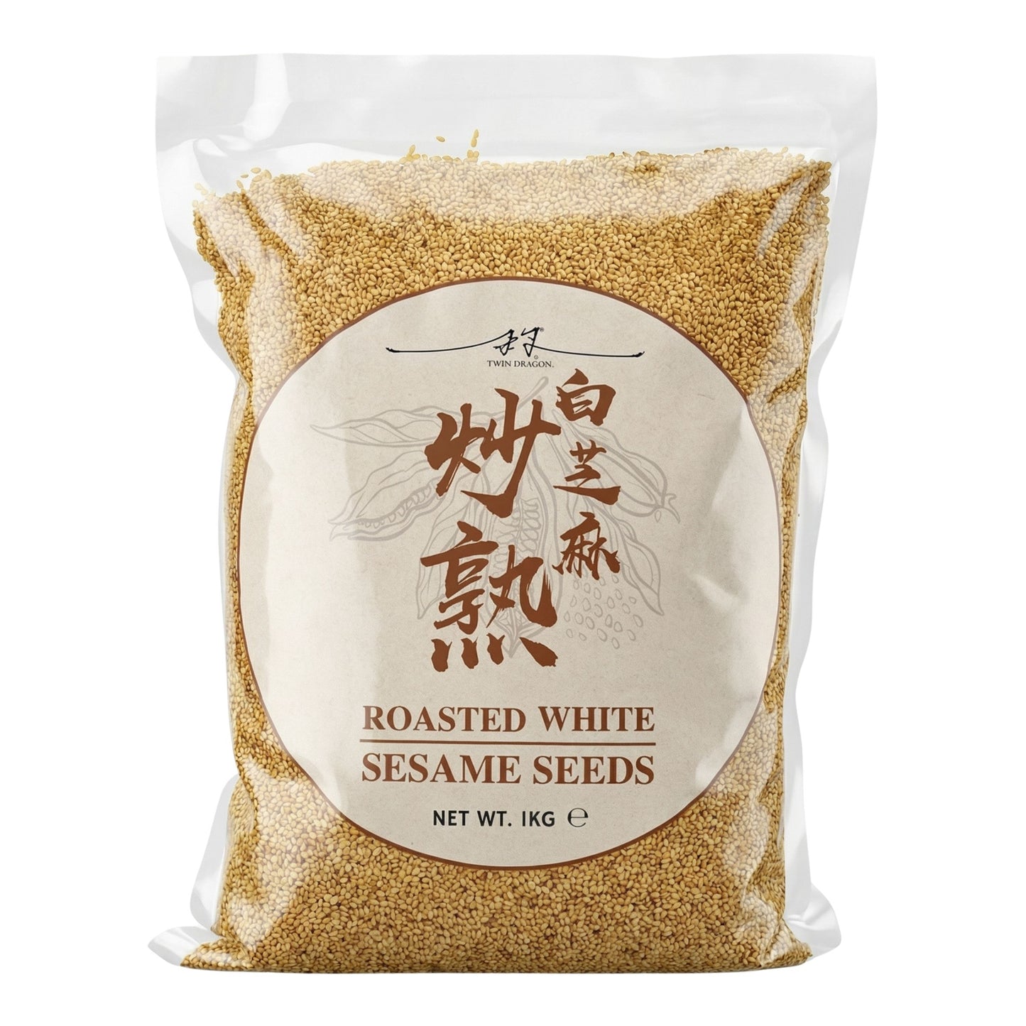 ROASTED WHITE SESAME SEEDS 14 x 1kg TWIN DRAGON