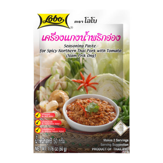 SEASONING PASTE FOR SPICY NORTHERN THAI PORK WITH TOMATO 48 x 50g LOBO