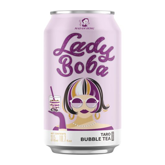 LADY BOBA TARO BUBBLE TEA DRINK 24 x 315ml HONG DA MA