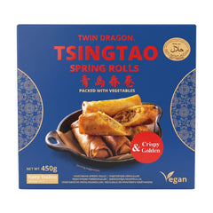 FROZEN PREMIUM TSINGTAO SPRING ROLLS ROUND 8 x 450g TWIN DRAGON