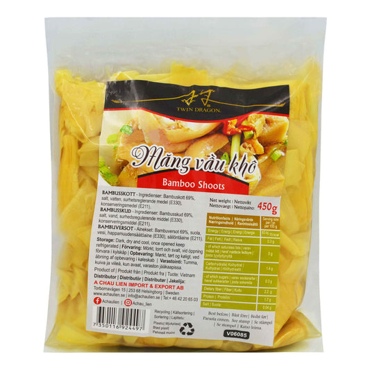 BAMBOO SHOOT MANG DRIED VAU KHO 30 x 450g TWIN DRAGON