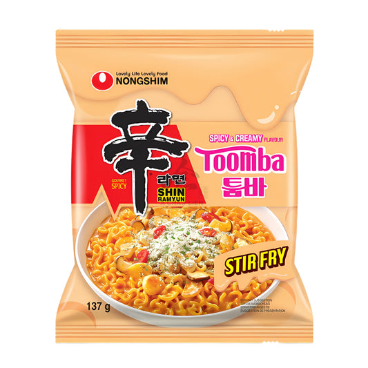 SHIN RAMYUN STIR FRY TOOMBA SPICY & CREAMY NOODLES  20 x 137g NONGSHIM