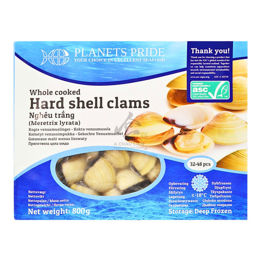 WHOLE COOKED HARD SHELL CLAMS VENUS 48-64 12 x 800g PLANET'S PRIDE
