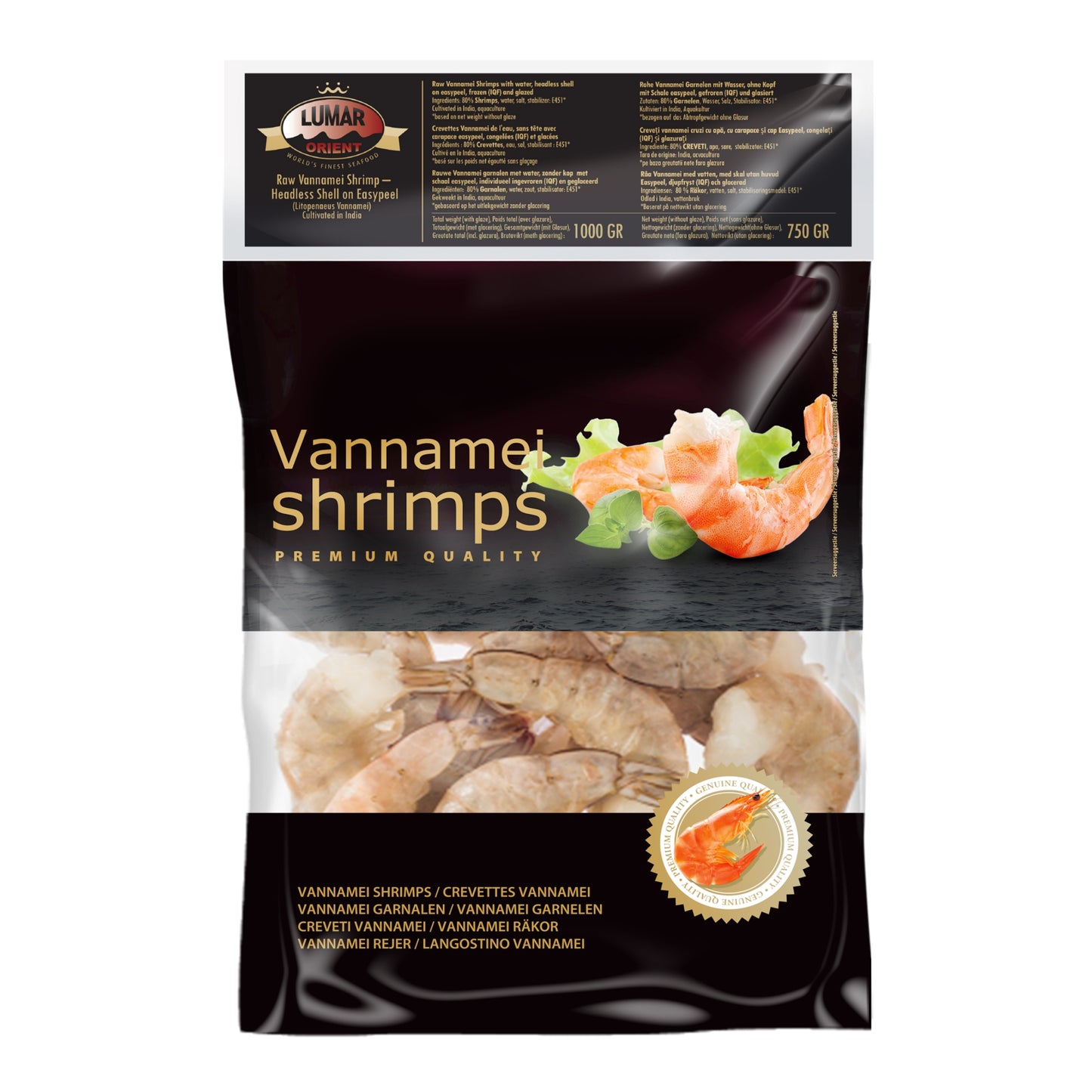 VANNAMEI SHRIMP 16-20 HLSO EZP 10 x 1kg LUMAR