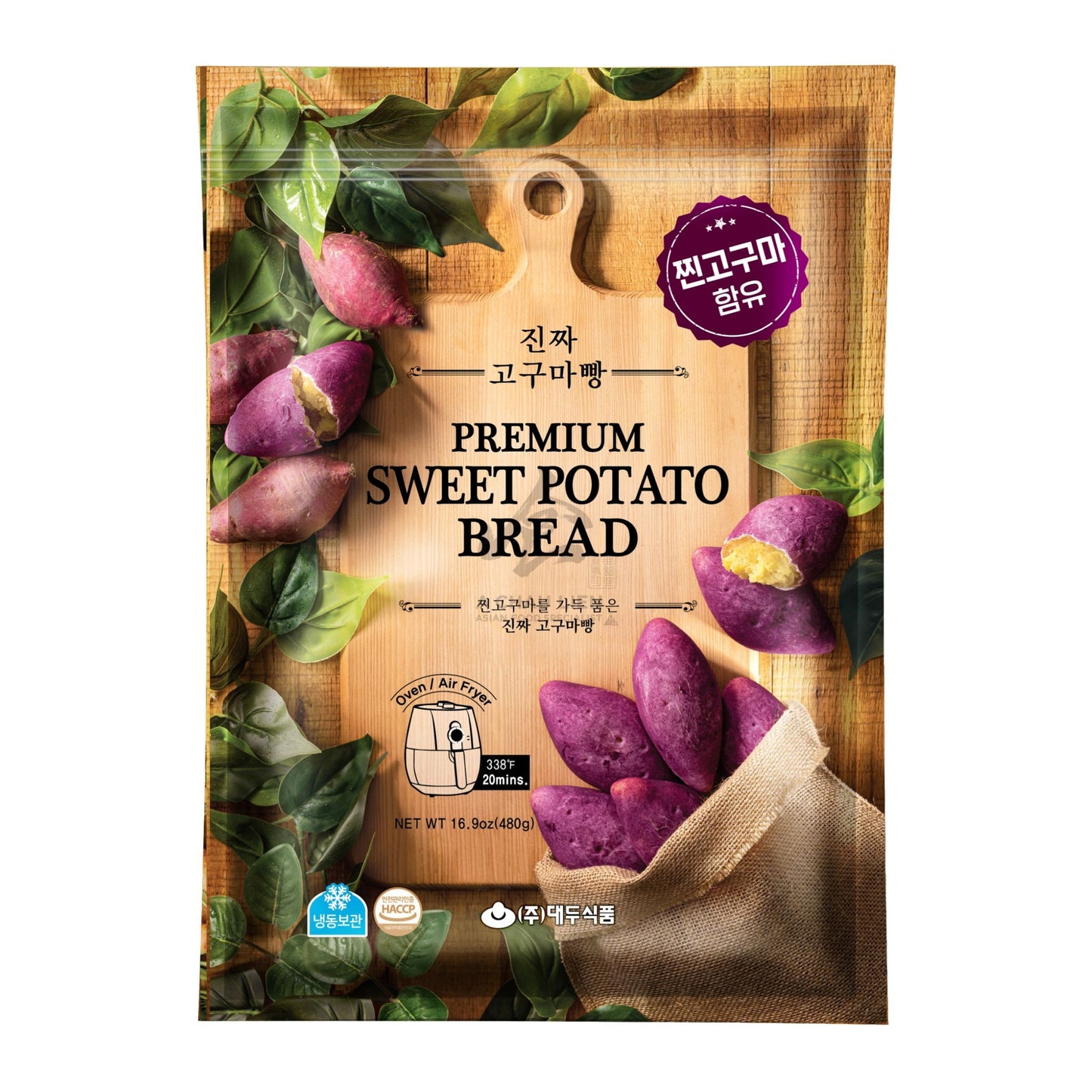 PREMIUM SWEET POTATO BREAD (6PCS X 80G) 8 x 480g DAEDOO
