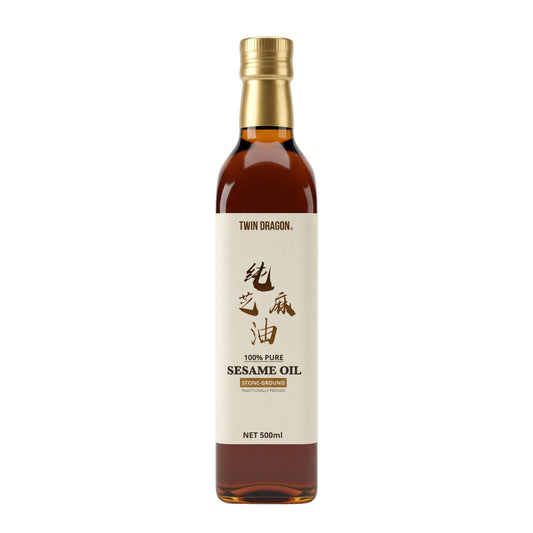 100% PURE SESAME OIL 6 x 500ml TWIN DRAGON