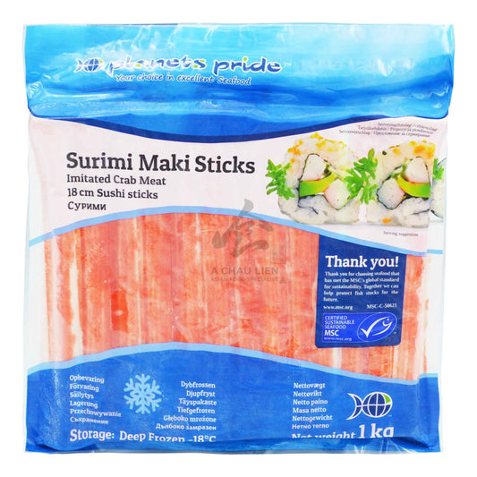 SURIMI CRAB FISH STICKS 18CM MSC 10 x 1kg PLANET'S PRIDE