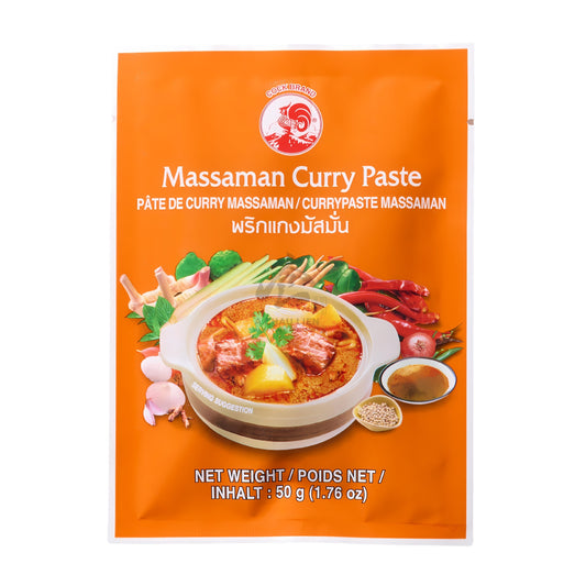 MASSAMAN CURRY PASTE (12PCS X 50G) 4 x 600g COCK BRAND