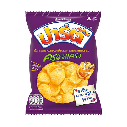 FRIED SWEET POTATO CHIPS BUTTER CARAMEL SWEET & SPICY 48 x 24g PARTY
