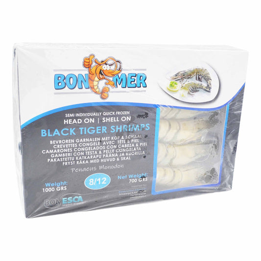 BLACK TIGER SHRIMP 30% 8-12 HOSO 10 x 1kg BONEMER