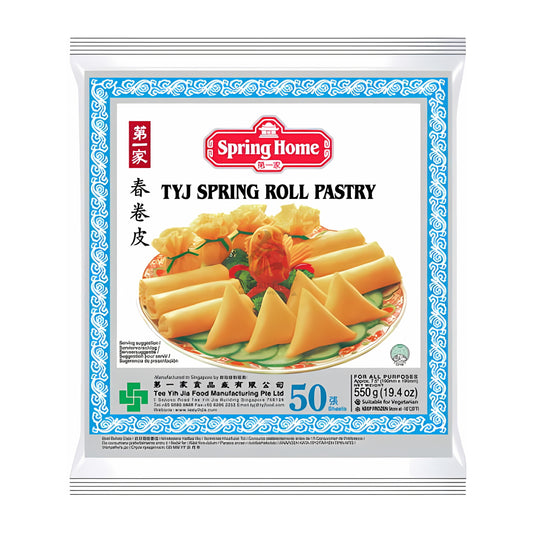TYJ SPRING ROLL PASTRY BLUE (190MM X 50 SHEETS) 20 x 550g SPRING HOME