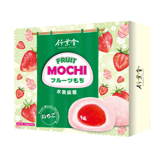 FRUIT MOCHI STRAWBERRY 36 x 140g BAMBOO HOUSE