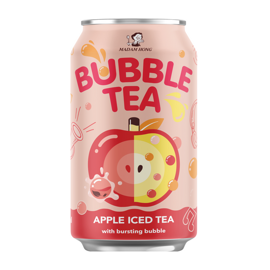 APPLE ICED TEA POPPING BOBA 24 x 320ml HONG DA MA