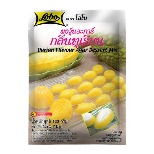DURIAN FLAVOUR AGAR DESSERT MIX 24 x 130g LOBO