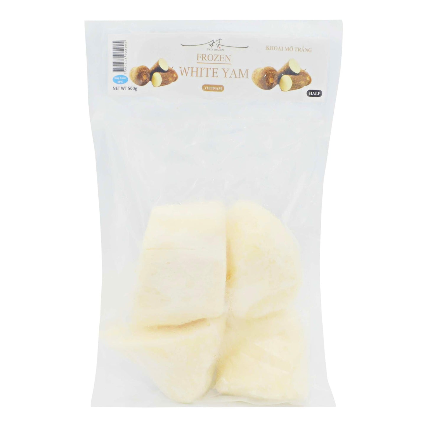 FROZEN WHITE YAM 20 x 500g TWIN DRAGON