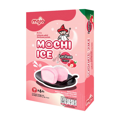 MOCHI ICE LYCHEE (6PCS X 38G) 12 x 228g MOJO