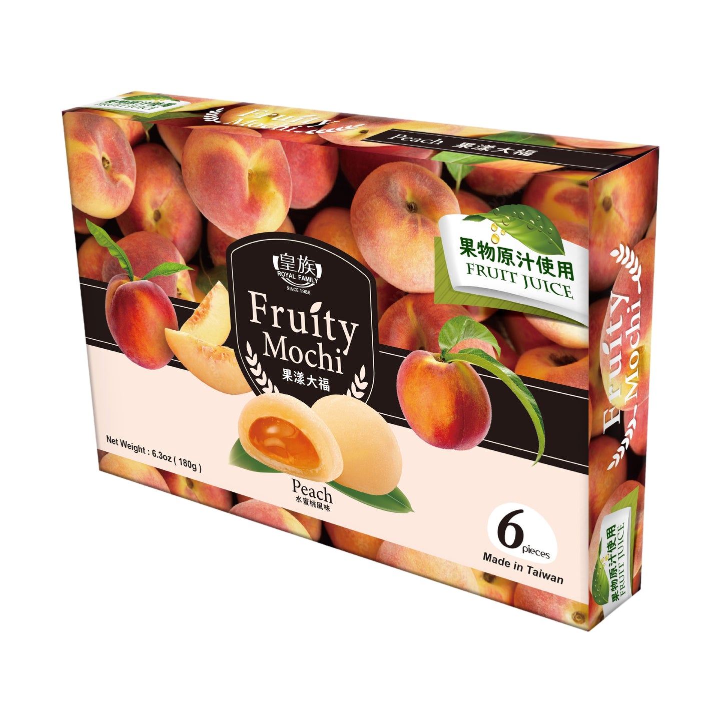 FRUIT MOCHI PEACH 24 x 180g ROYAL FAMILY