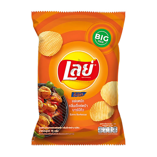 POTATO CHIPS EXTRA BBQ (4PCS X 67G) 6 x 268g LAY'S