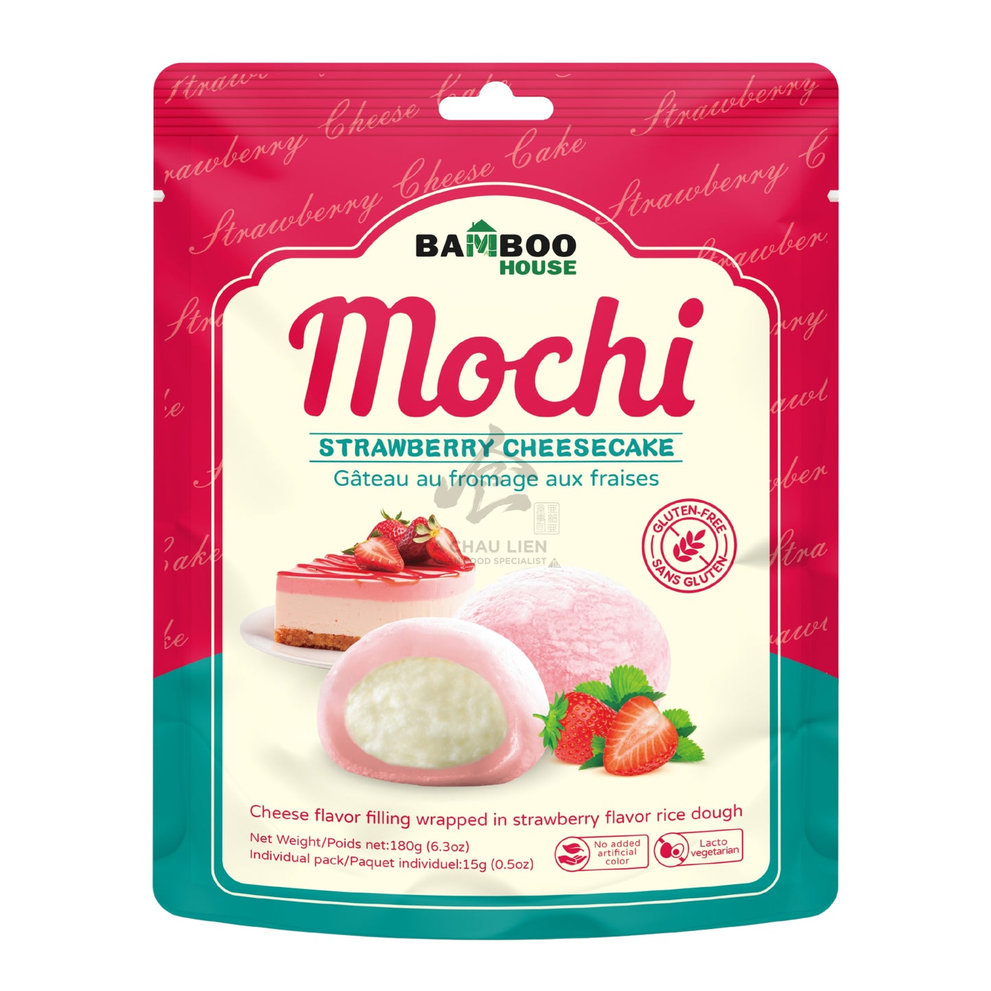 MOCHI STRAWBERRY CHEESECAKE 20 x 180g BAMBOO HOUSE