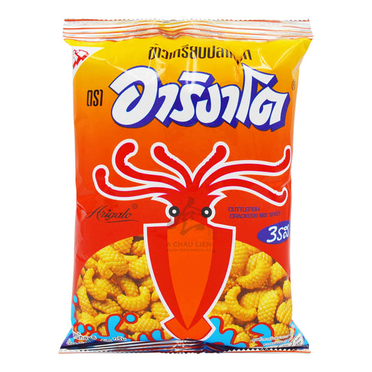 CUTTLEFISH CRACKER MIX SPICES 24 x 65g ARIGATO