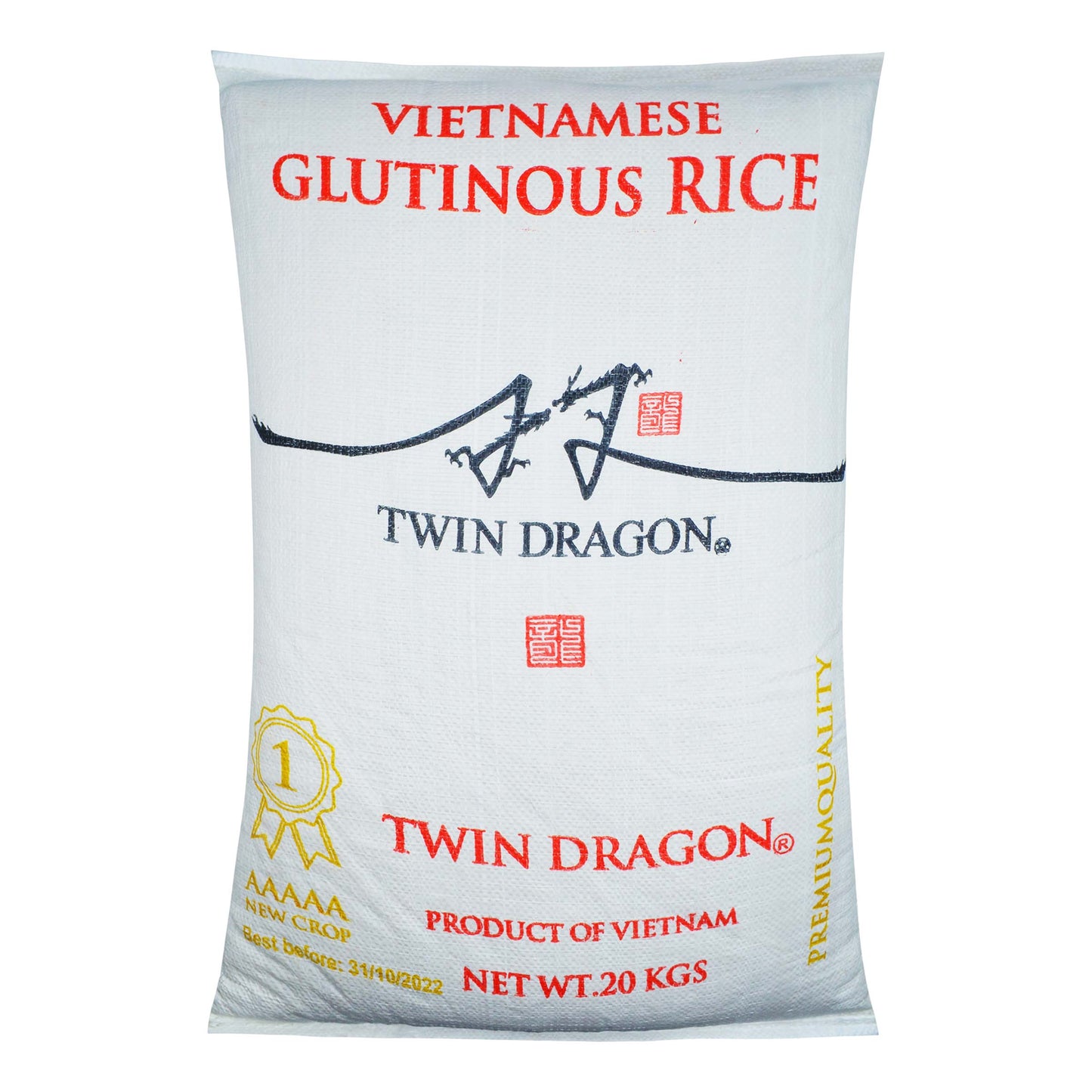VIETNAMESE GLUTINOUS RICE 1 x 20kg TWIN DRAGON