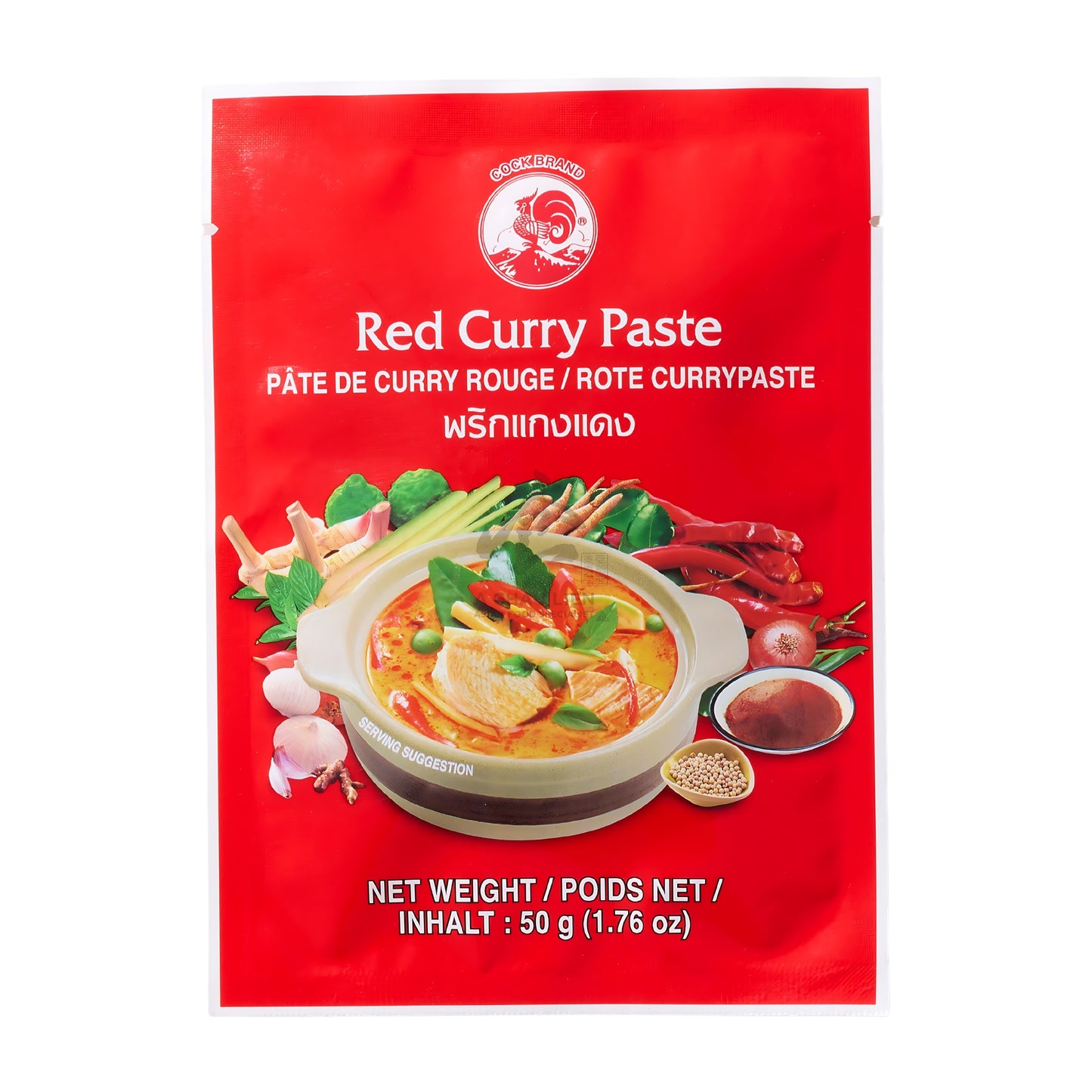 RED CURRY PASTE (12PCS X 50G) 4 x 600g COCK BRAND