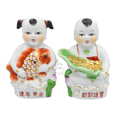 CHINESE BOY AND GIRL 21CM SET