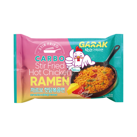 HOT CHICKEN FLAVOR RAMEN CARBO STIR FRIED 20 x 145g GARAK