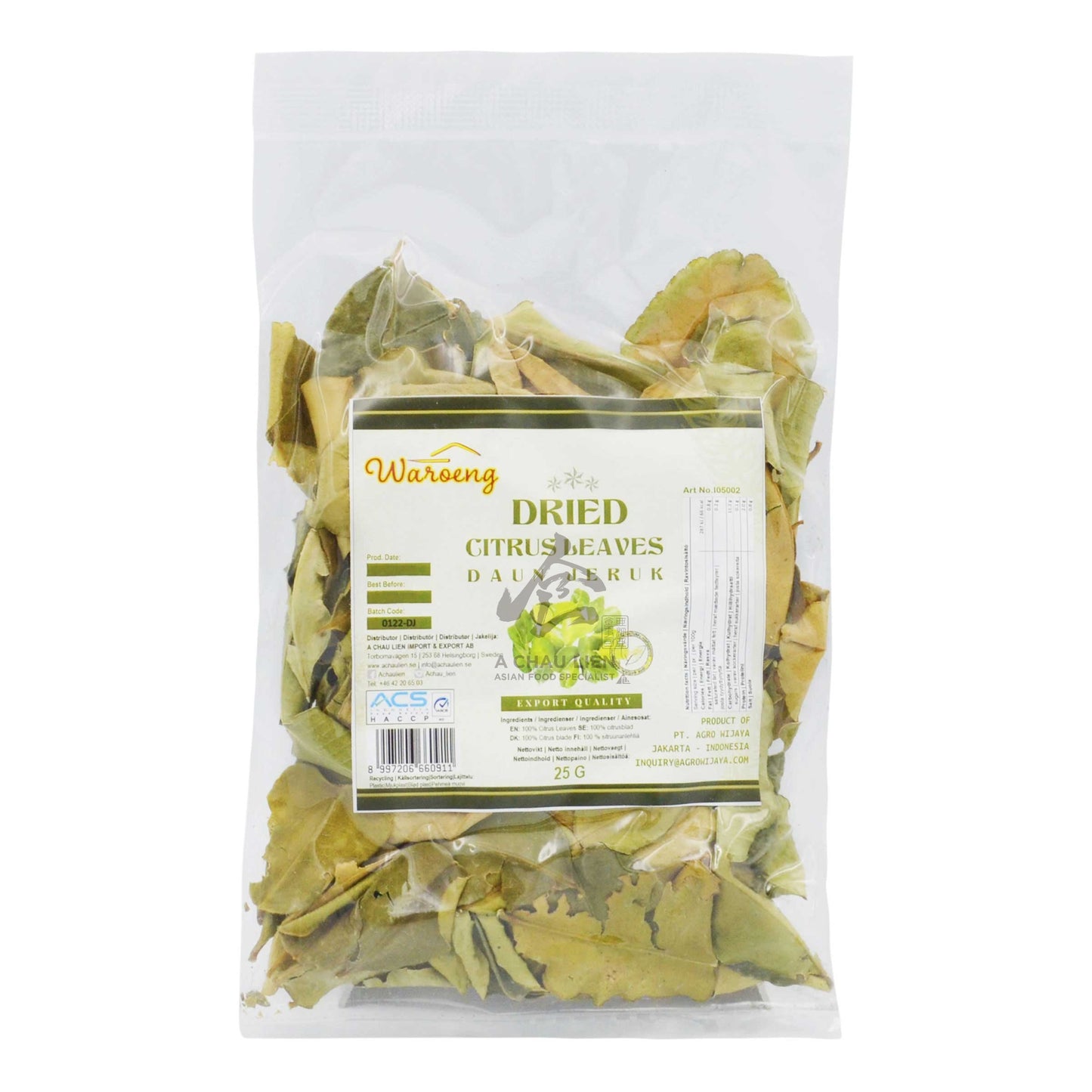 DAUN DJEROEK DRIED CITRUS LEAVES 40 x 25g WAROENG