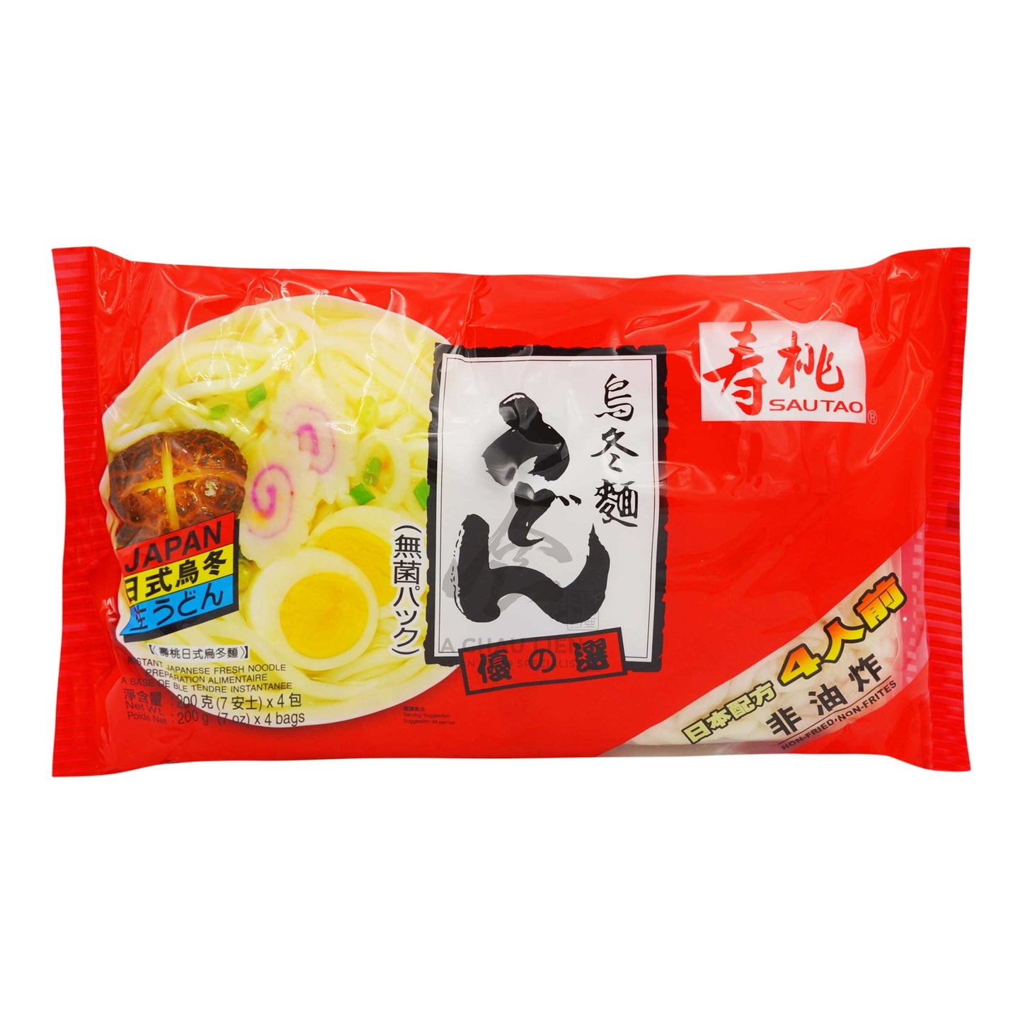 UDON JAPANESE STYLE NOODLE (4PCS X 200G) 12 x 800g SAU TAO