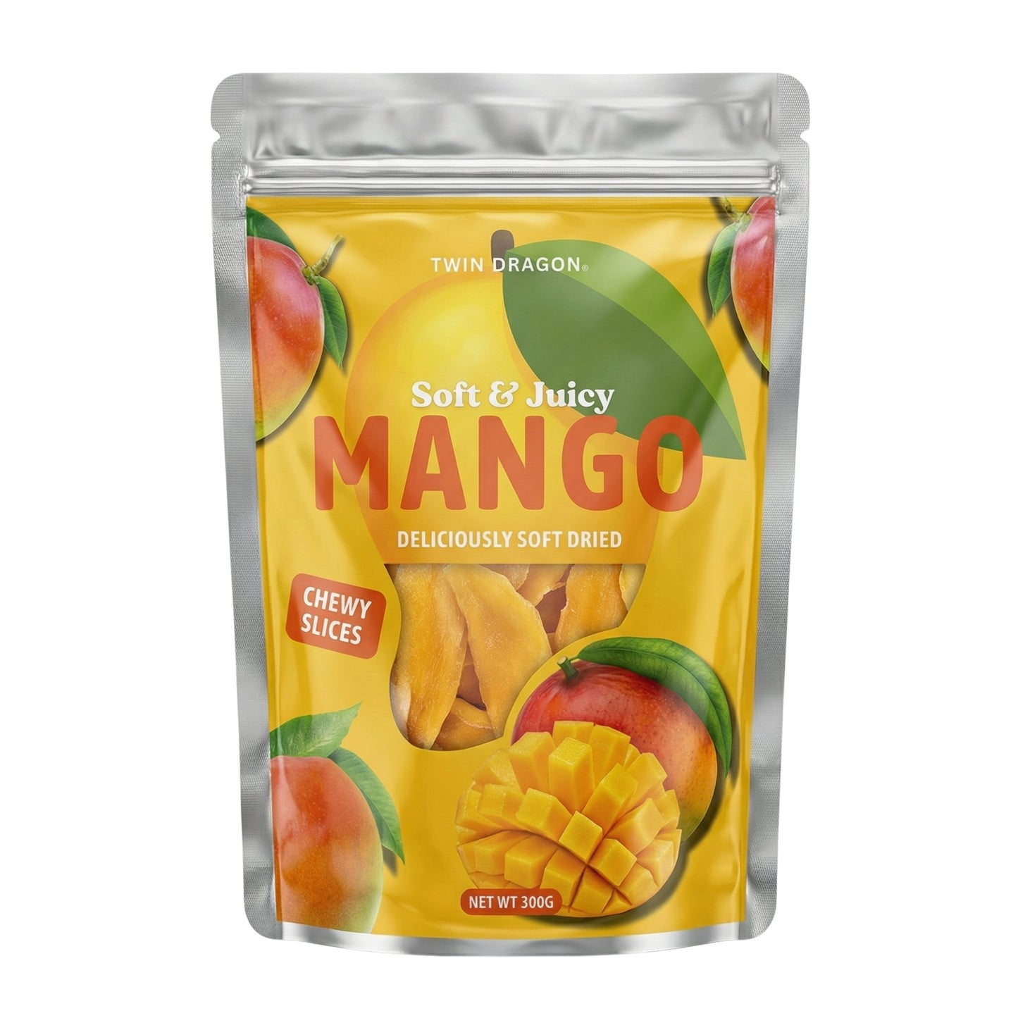 SOFT DRIED MANGO 12 x 300g TWIN DRAGON